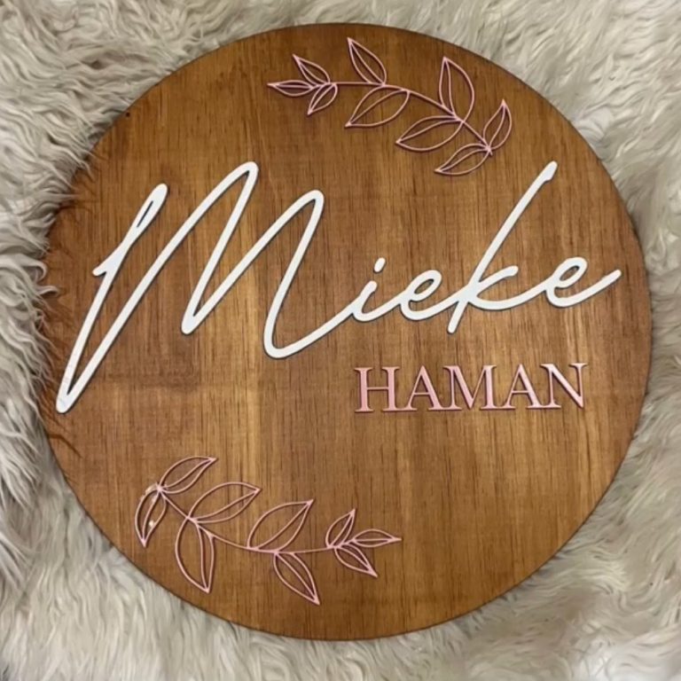 Personalised Laser Cut Name Plaques